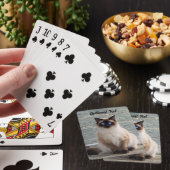 Jeu De Cartes Personalized Fluffy Cat with Blue Eyes (In Situ)