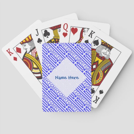 Jeu De Cartes Personalized Greek Flag Tiled (dos)