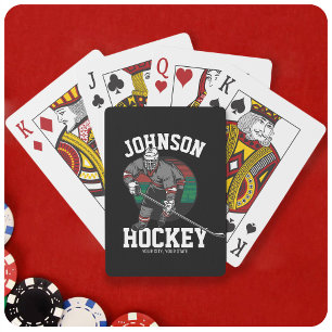 Jeu De Cartes Personalized Ice Hockey Player Team Athlete Name