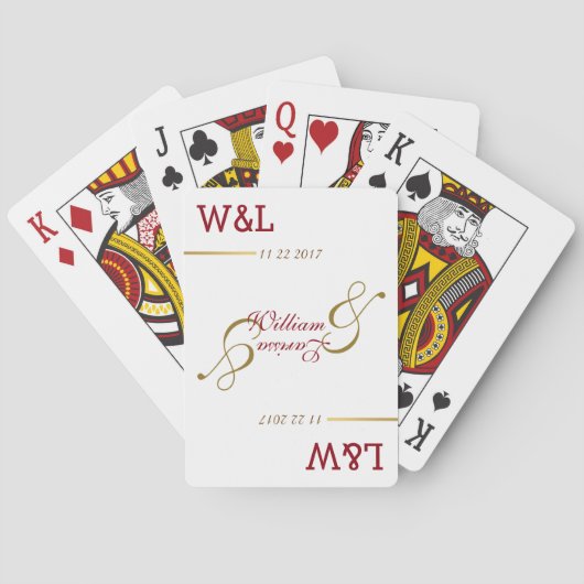 Jeu De Cartes personalized weding couple es stylish (dos)
