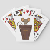 Jeu De Cartes Personnage de souris drôle d'église chrétienne (dos)