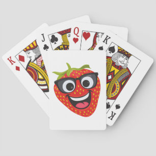 Jeu De Cartes Personnage Fraise Cool – Art de Fruit Kawaii Amusa