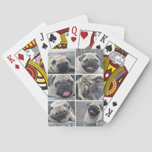 Jeu De Cartes Personnalisé 6 photos collage chien amoureux