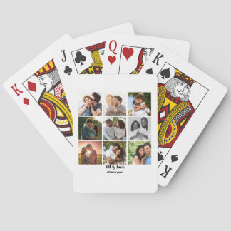 Jeu De Cartes Personnalisé 9 Photo Collage Modèle pour couples