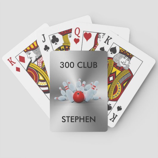 Jeu De Cartes Personnalisé Bowling 300 Club (dos)