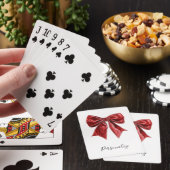 Jeu De Cartes Personnalisé Chic Red Bow (In Situ)