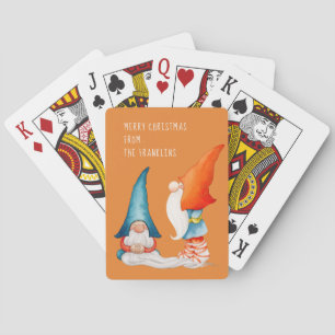 Jeu De Cartes Personnalisé, Deux elfes de Noël colorés