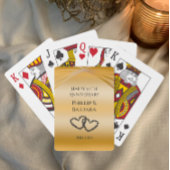 Jeu De Cartes Personnalisé Elégant Golden 50th Anniversaire fave