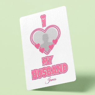 Jeu De Cartes Personnalisé J'aime mon mari – Ajouter une photo e