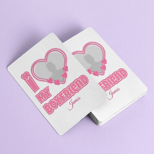 Jeu De Cartes Personnalisé J'aime mon petit ami – Ajouter une ph