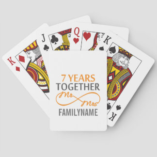 Jeu De Cartes Personnalisé M. et Mme 7e anniversaire