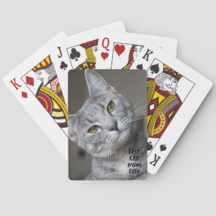 Jeu De Cartes Personnalisé Meilleur chat Maman Toujours Moderne 