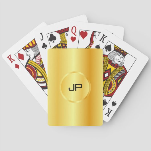 Jeu De Cartes Personnalisé Moderne Élégant Modèle de Monogramme (dos)
