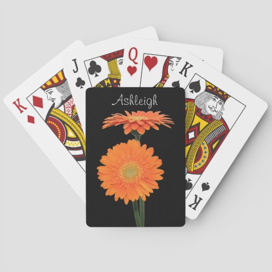 Jeu De Cartes Personnalisée Gerbera Daisies Jouer Cartes (dos)
