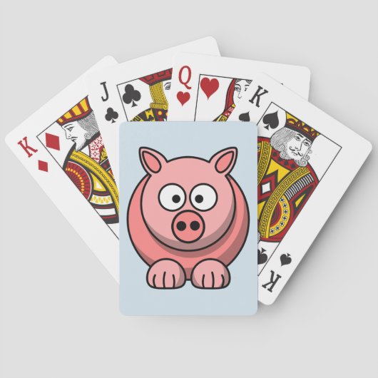 Jeu De Cartes Personnaliser Cute Pig (dos)