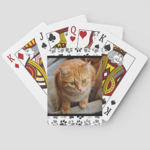Jeu De Cartes Personnaliser des Empreintes de pattes de photo po