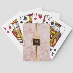 Jeu De Cartes Personnaliser en marbre Parties scintillant rose r