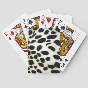 Jeu De Cartes Personnaliser fourrure dalmate Texture noir et bla