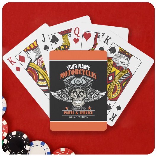 Jeu De Cartes Personnalized Biker Flying