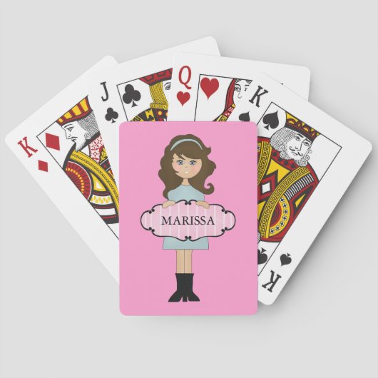 Jeu De Cartes Personnalized Brunette (dos)