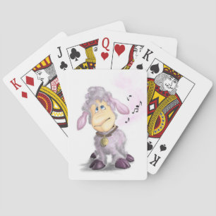 Jeu De Cartes Petit agneau avec cloche - mignon