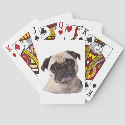 Jeu De Cartes petit chien mignon de carlin (dos)