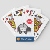 Jeu De Cartes Petit Garçon policier et voiture enfant (dos)