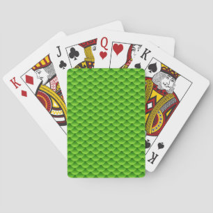 Jeu De Cartes Petit Motif à l'échelle de poisson vert