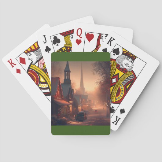 Jeu De Cartes Petite ville de Noël (4) (dos)