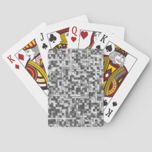 Jeu De Cartes Petits carrés serrés dans les tons gris pour être