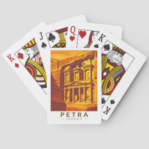 Jeu De Cartes Petra Jordan Sunset Travel Art Vintage