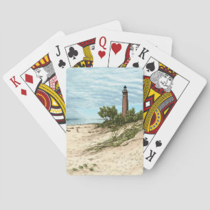 Jeu De Cartes Peu de phare Michigan de sable de point