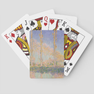 Jeu De Cartes Peupliers, paysage impressionniste, Claude Monet