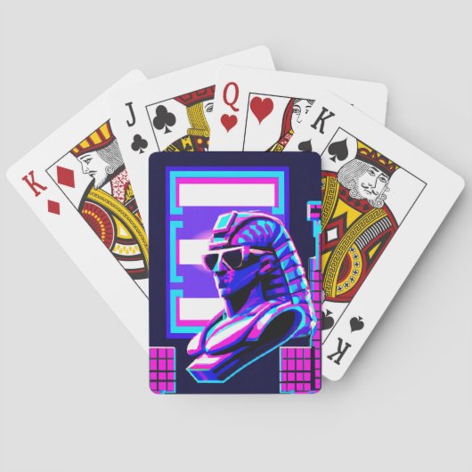 Jeu De Cartes Pharaoh Synthwave (dos)