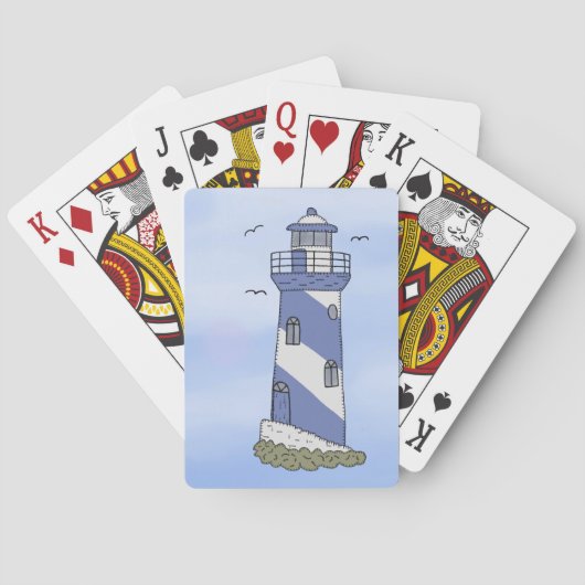 Jeu De Cartes phare bleu (dos)