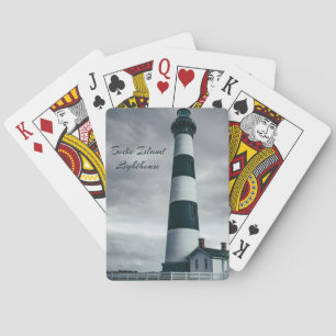Jeu De Cartes Phare de Bodie Island noir et blanc