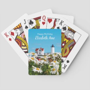 Jeu De Cartes Phare de Nubble Light Summer Daisy Maine