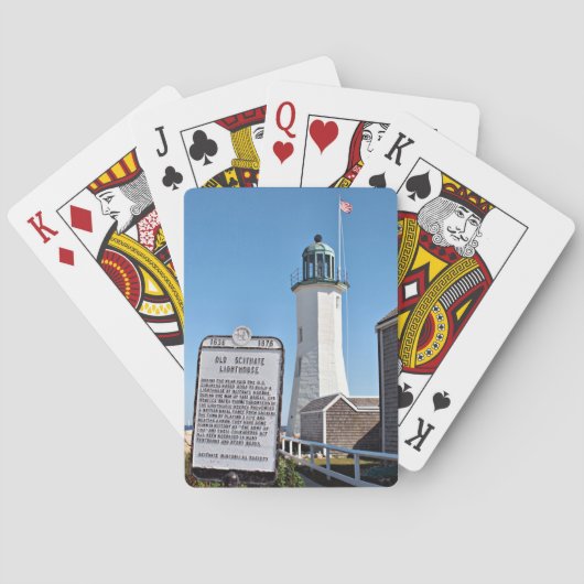 Jeu De Cartes Phare de Scituate, le Massachusetts (dos)