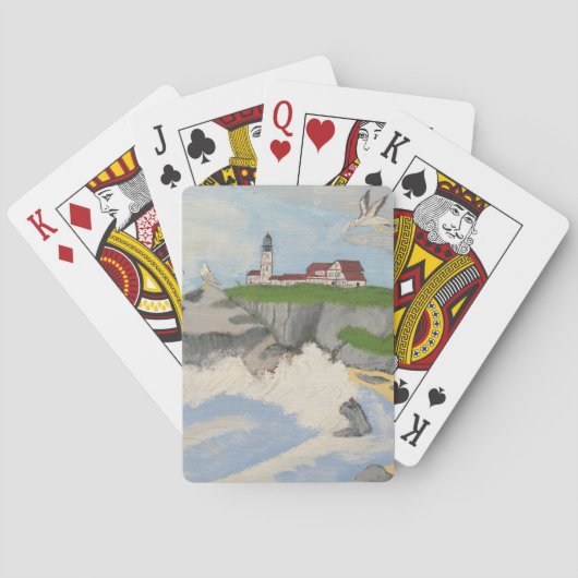 Jeu De Cartes Phare en bord de mer Playing Cards (dos)