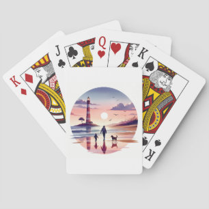 Jeu De Cartes Phare Sunset Walk Côté littoral