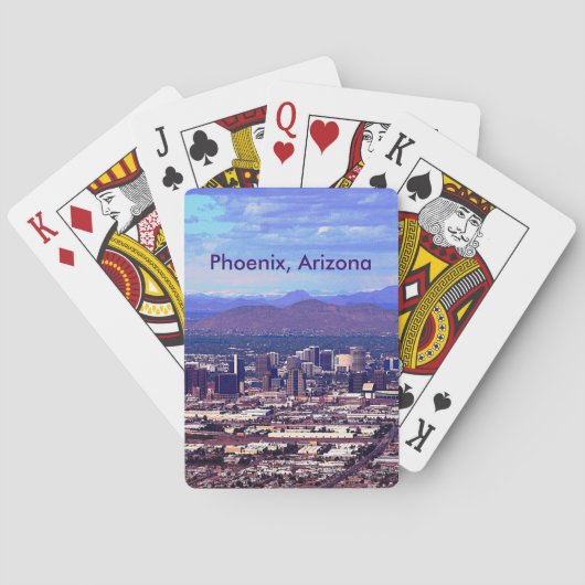 Jeu De Cartes Phoenix Arizona Skyline en journée (dos)