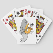 Jeu De Cartes Phoque jouant du saxophone (dos)