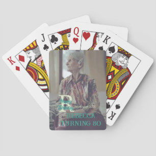 Jeu De Cartes Photo 80e anniversaire ajouter nom date moderne ve