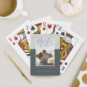 Jeu De Cartes Photo à deux tons gris moderne, minimaliste et élé
