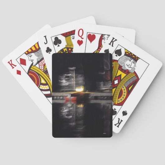 Jeu De Cartes photo abstraite, bateaux (dos)