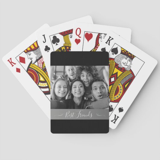 Jeu De Cartes Photo Black and White Best Friends (dos)
