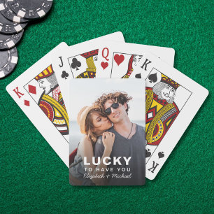 Jeu De Cartes Photo Chanceux de Vous Avoir