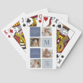 Jeu De Cartes Photo Collage moderne & Bleu Happy Fête des pères  (dos)