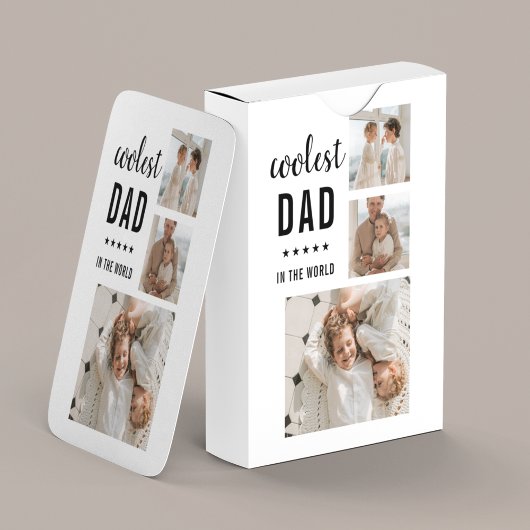 Jeu De Cartes Photo Collage moderne Happy Fête des pères Cadeau