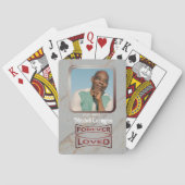 Jeu De Cartes Photo commémorative unique moderne en marbre gris (dos)